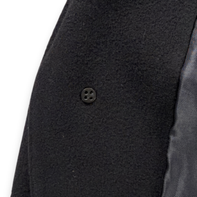 Vintage Di Silver Coat Adult EXTRA LARGE Black Cashmere Blend Satin Lined 90s