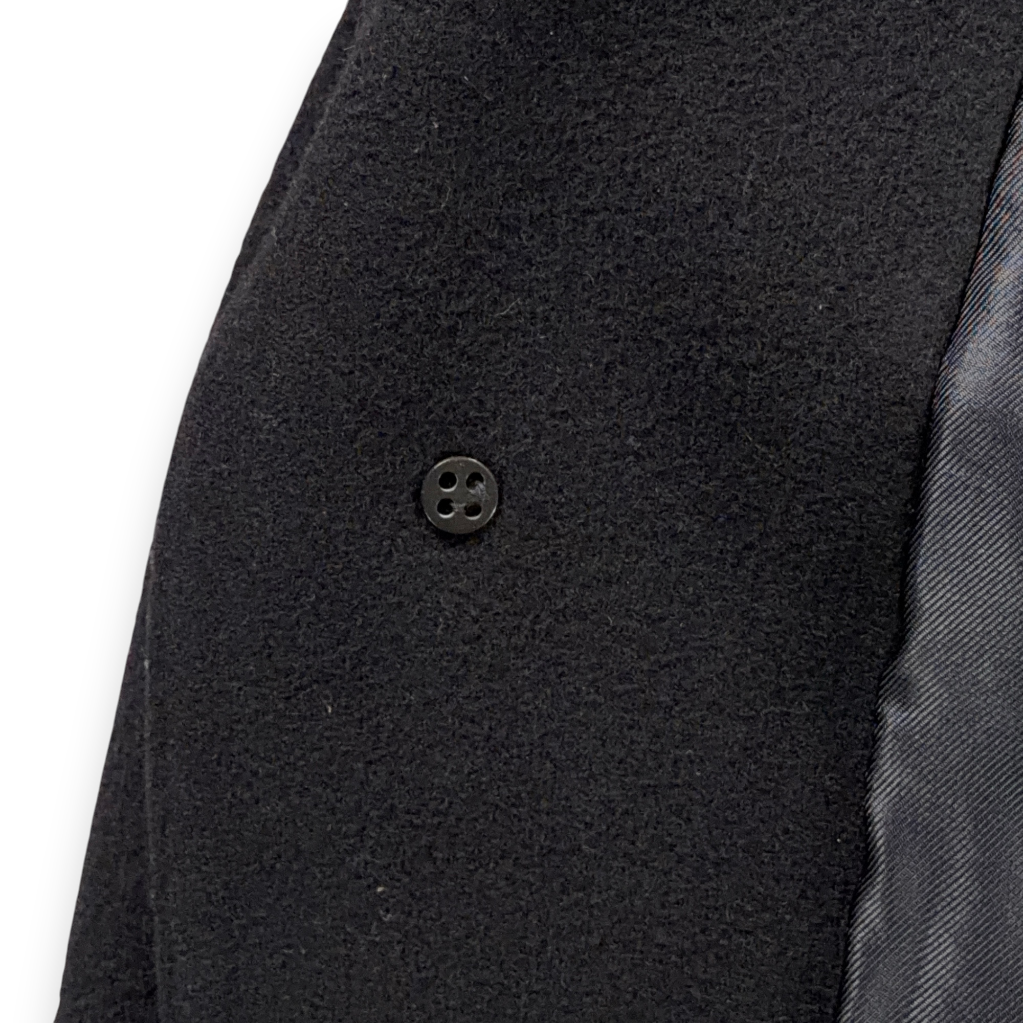 Vintage Di Silver Coat Adult EXTRA LARGE Black Cashmere Blend Satin Lined 90s-8 Vintage Di Silver Coat Adult EXTRA LARGE Black Cashmere Blend Satin Lined 90s