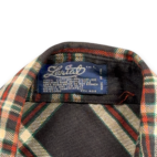 Vintage Lariat Western Shirt Adult LARGE Black Plaid Flannel Pearl Snaps 80s