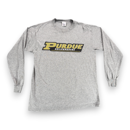 Vintage Purdue Boilermakers Shirt Adult MEDIUM Gray College Football USA 90s
