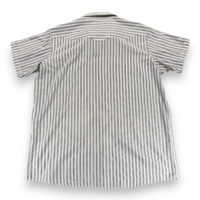 Vintage White Horse Western Shirt Adult 2XL XXL White Striped Pearl Snap 90s
