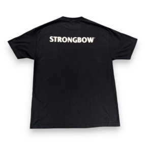 Vintage Strongbow Cider Shirt Adult EXTRA LARGE Black Promo Bar Tavern Logo Y2K