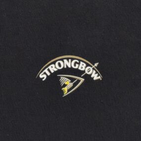 Vintage Strongbow Cider Shirt Adult EXTRA LARGE Black Promo Bar Tavern Logo Y2K