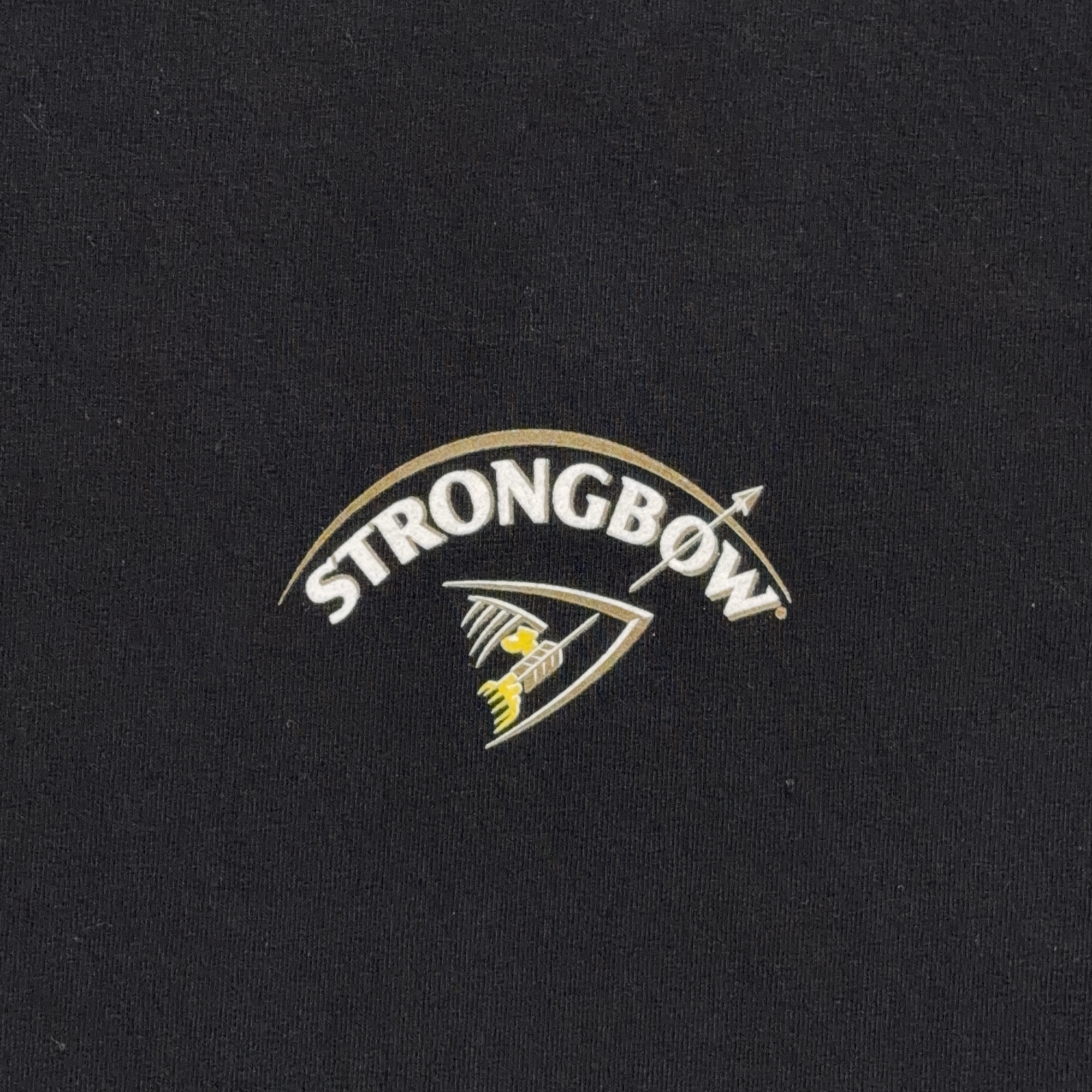 Vintage Strongbow Cider Shirt Adult EXTRA LARGE Black Promo Bar Tavern Logo Y2K-3 Vintage Strongbow Cider Shirt Adult EXTRA LARGE Black Promo Bar Tavern Logo Y2K