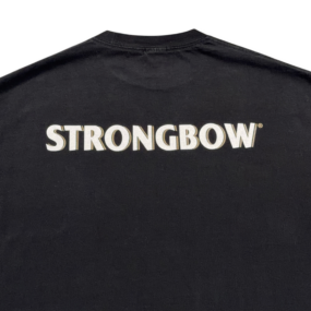 Vintage Strongbow Cider Shirt Adult EXTRA LARGE Black Promo Bar Tavern Logo Y2K