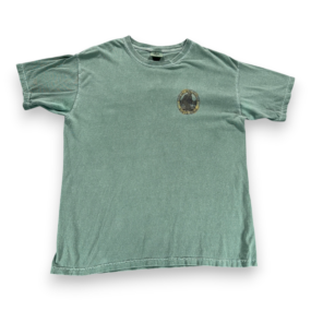 Bigfoot Shirt Adult LARGE Green Hide Seek Champion North Woods Sasquatch Y2K