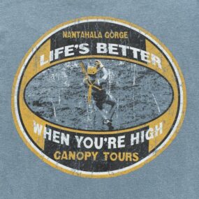 Nantahala Gorge Shirt Adult MEDIUM Blue Canopy Tours Better High Zipline Y2K