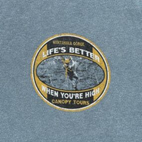 Nantahala Gorge Shirt Adult MEDIUM Blue Canopy Tours Better High Zipline Y2K