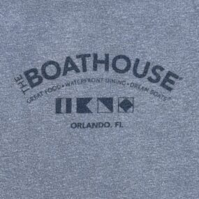 Boathouse Shirt Adult MEDIUM Blue Orlando FL Nautical Captain Give A Ship Y2K