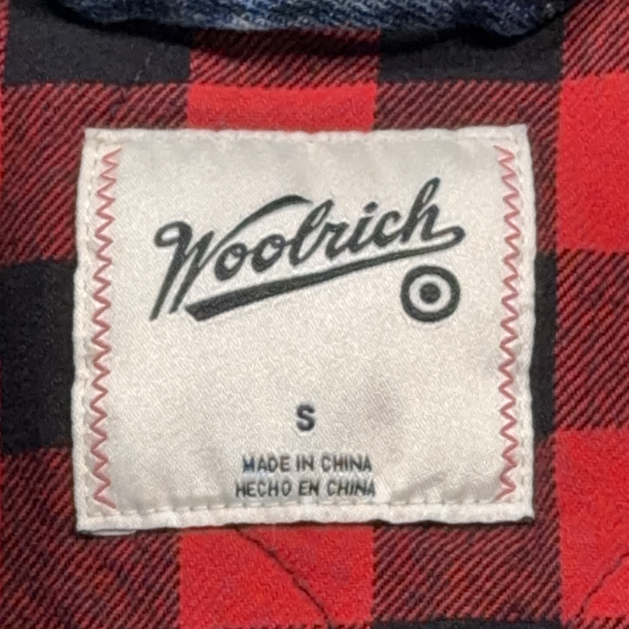 Woolrich Jacket Adult SMALL Blue Denim Flannel Lined Buffalo Plaid Chore Western-5 Woolrich Jacket Adult SMALL Blue Denim Flannel Lined Buffalo Plaid Chore Western