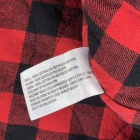Woolrich Jacket Adult SMALL Blue Denim Flannel Lined Buffalo Plaid Chore Western