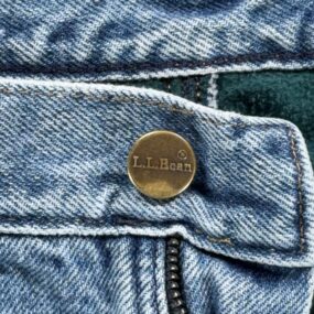 Vintage LL Bean Jeans Mens 36x30 Blue Double L Relaxed Fit Fleece Lined Y2K