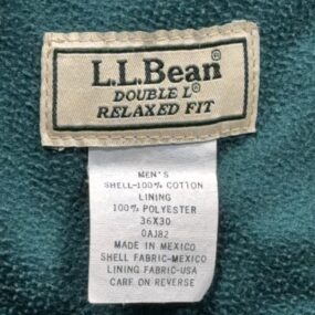 Vintage LL Bean Jeans Mens 36x30 Blue Double L Relaxed Fit Fleece Lined Y2K