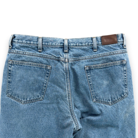 Vintage LL Bean Jeans Mens 36x30 Blue Double L Relaxed Fit Fleece Lined Y2K