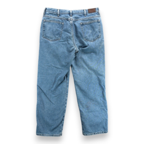 Vintage LL Bean Jeans Mens 36x30 Blue Double L Relaxed Fit Fleece Lined Y2K