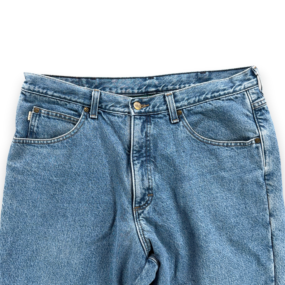 Vintage LL Bean Jeans Mens 36x30 Blue Double L Relaxed Fit Fleece Lined Y2K