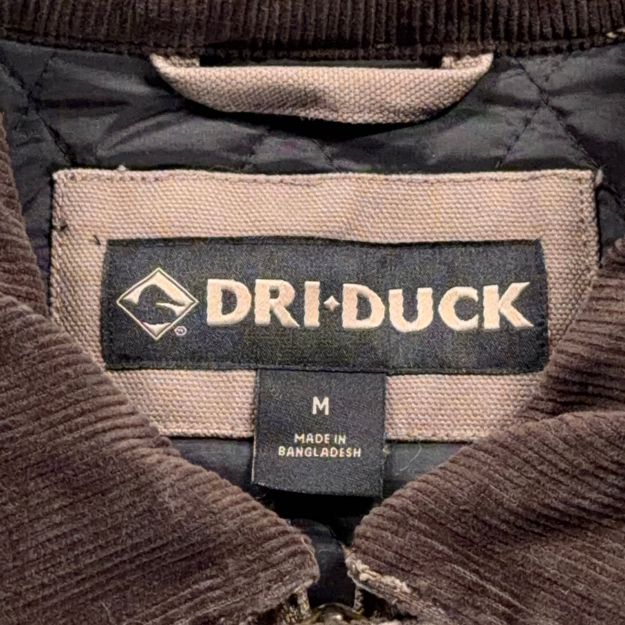 Dri Duck Jacket Adult MEDIUM Brown Canvas Quilted Workwear Rambler Corduroy-4 Dri Duck Jacket Adult MEDIUM Brown Canvas Quilted Workwear Rambler Corduroy