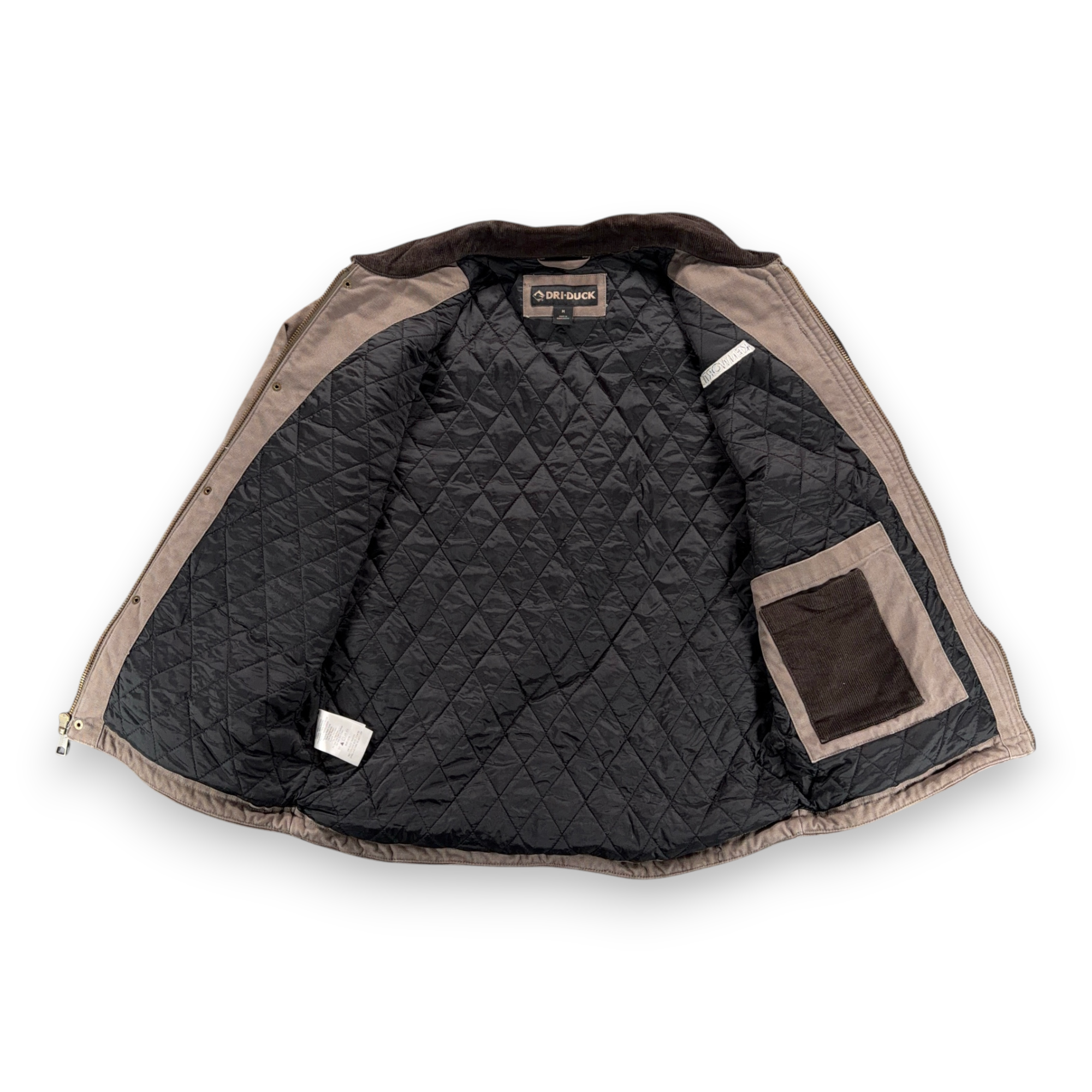 Dri Duck Jacket Adult MEDIUM Brown Canvas Quilted Workwear Rambler Corduroy-7 Dri Duck Jacket Adult MEDIUM Brown Canvas Quilted Workwear Rambler Corduroy