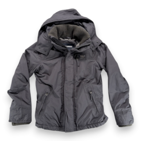 Abercrombie Fitch Jacket Adult MEDIUM Gray All Weather Warrior Parka Hooded