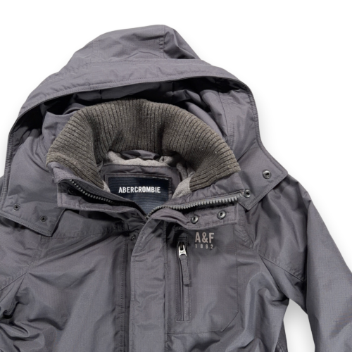Abercrombie Fitch Jacket Adult MEDIUM Gray All Weather Warrior Parka Hooded-2 Abercrombie Fitch Jacket Adult MEDIUM Gray All Weather Warrior Parka Hooded
