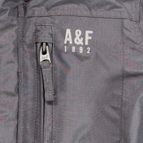 Abercrombie Fitch Jacket Adult MEDIUM Gray All Weather Warrior Parka Hooded