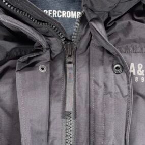 Abercrombie Fitch Jacket Adult MEDIUM Gray All Weather Warrior Parka Hooded