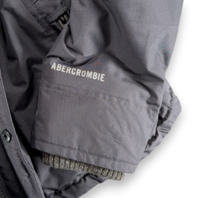 Abercrombie Fitch Jacket Adult MEDIUM Gray All Weather Warrior Parka Hooded