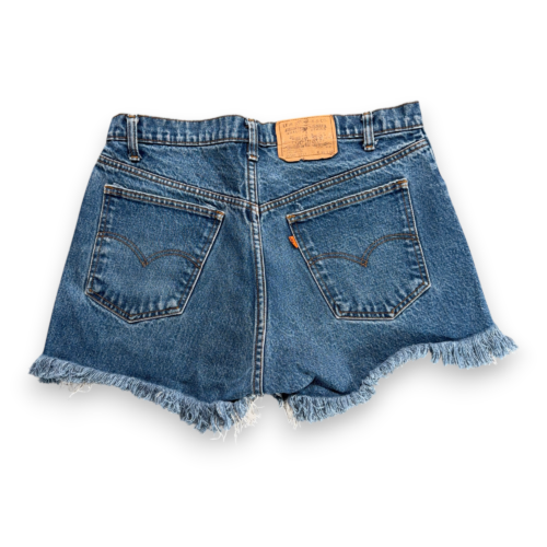 Vintage Levis Jean Shorts Womens 34 Blue 505 Cutoff Denim Orange Tab USA 70s-7 Vintage Levis Jean Shorts Womens 34 Blue 505 Cutoff Denim Orange Tab USA 70s