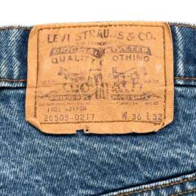 Vintage Levis Jean Shorts Womens 34 Blue 505 Cutoff Denim Orange Tab USA 70s