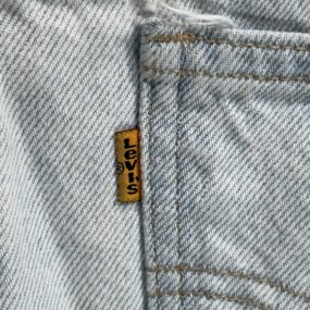 Vintage Levis Shorts Mens 34 Blue Denim Jean Cutoff 550 Relaxed Orange Tab 90s