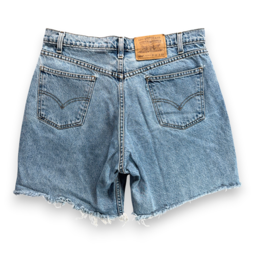 Vintage Levis Shorts Womens 34 Blue Jean Denim Cutoff 550 Relaxed Fit Cotton 90s-2 Vintage Levis Shorts Womens 34 Blue Jean Denim Cutoff 550 Relaxed Fit Cotton 90s