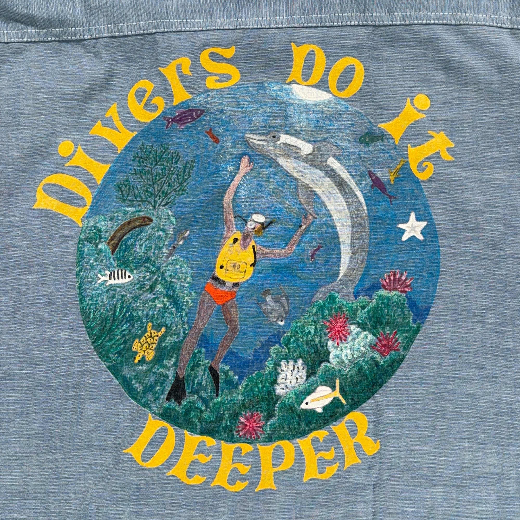 Vintage Big Mac Shirt Adult SMALL Blue JC Penney Hand Painted Divers USA 60s-4 Vintage Big Mac Shirt Adult SMALL Blue JC Penney Hand Painted Divers USA 60s