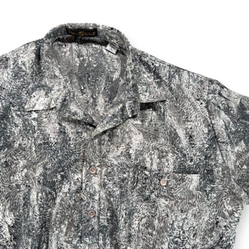 Vintage Alan Stuart Polo Shirt Adult LARGE Gray Silver Abstract Banded USA 80s-2 Vintage Alan Stuart Polo Shirt Adult LARGE Gray Silver Abstract Banded USA 80s