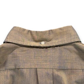 Vintage Towncraft Shirt Adult MEDIUM Gold Blue Shimmer JC Penney Prest USA 60s