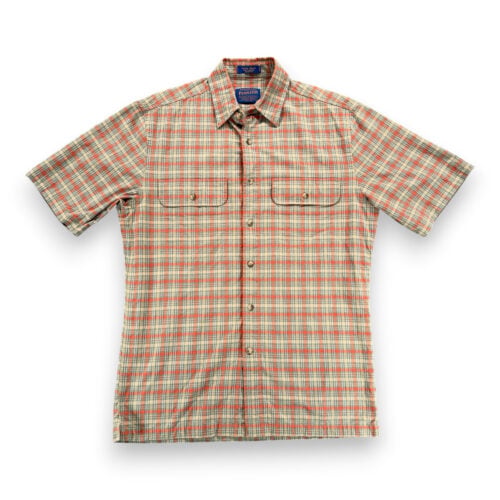 Pendleton Shirt Adult SMALL Brown Red Plaid Hiker Outdoor Workwear Flannel