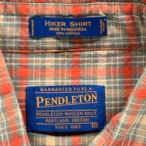Pendleton Shirt Adult SMALL Brown Red Plaid Hiker Outdoor Workwear Flannel
