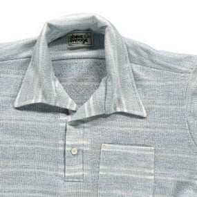 Vintage Pennshire Polo Shirt Adult 2XL XXL Blue White Knit Striped Big Man 70s