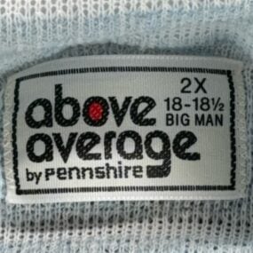 Vintage Pennshire Polo Shirt Adult 2XL XXL Blue White Knit Striped Big Man 70s