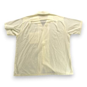 Vintage Hold Press Shirt Adult LARGE Yellow Loop Collar Camp Snake Eyes USA 60s
