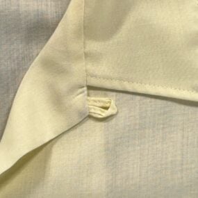 Vintage Hold Press Shirt Adult LARGE Yellow Loop Collar Camp Snake Eyes USA 60s