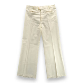 Vintage Saturday Night Disco Pants Mens 34x31 White his Talon Zipper Flared 70s