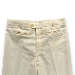 Vintage Saturday Night Disco Pants Mens 34x31 White his Talon Zipper Flared 70s