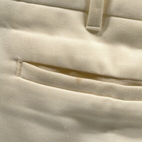 Vintage Saturday Night Disco Pants Mens 34x31 White his Talon Zipper Flared 70s