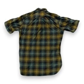 Vintage Pendleton Shirt Adult MEDIUM Green Virgin Wool Brown Blue Plaid USA 70s