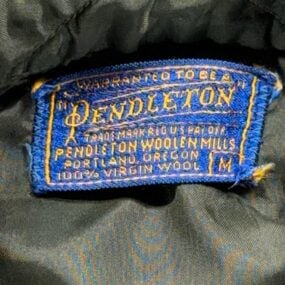 Vintage Pendleton Shirt Adult MEDIUM Green Virgin Wool Brown Blue Plaid USA 70s