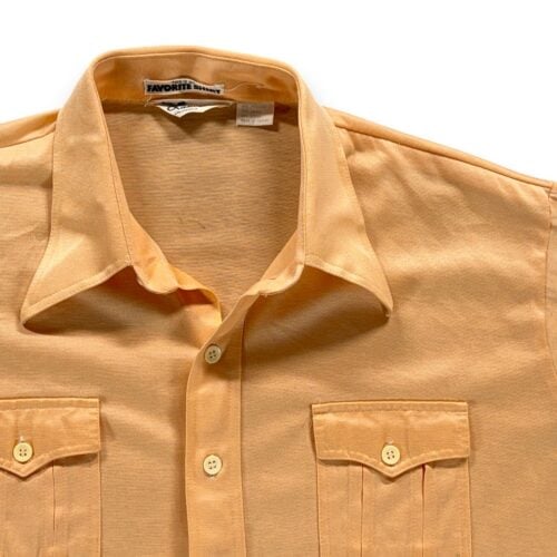 Vintage Lancer Shirt Adult EXTRA LARGE Orange Peach Disco California Pockets 70s-2 Vintage Lancer Shirt Adult EXTRA LARGE Orange Peach Disco California Pockets 70s