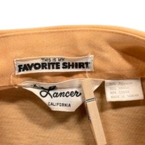 Vintage Lancer Shirt Adult EXTRA LARGE Orange Peach Disco California Pockets 70s