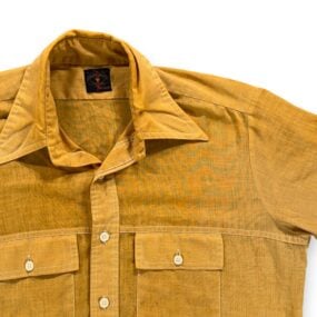 Vintage Towncraft Shirt Adult MEDIUM Yellow Harvest Gold Penneys Workwear 60s
