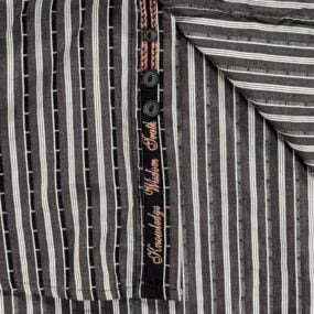 Robert Graham Shirt Adult SMALL Gray Black Striped Plaid Contrast Trim Flip Cuff