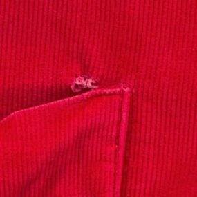 Vintage Sears Shirt Adult MEDIUM Red Corduroy Workwear Loop Camp Collar USA 60s